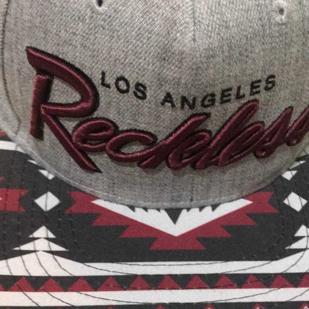 Los Angeles reckeless hat red and gray.